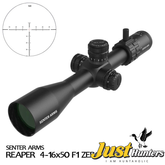 Senter Arms Reaper 4-16x50 F1 Zero Stop FFP Rifle Scope