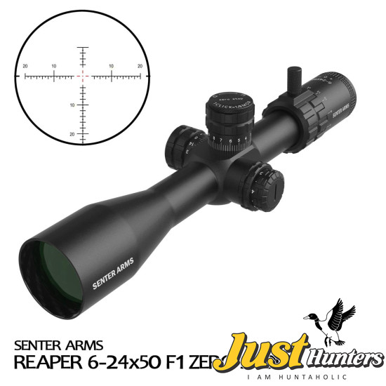 Senter Arms Reaper 6-24x50 F1 Zero Stop FFP Rifle Scope