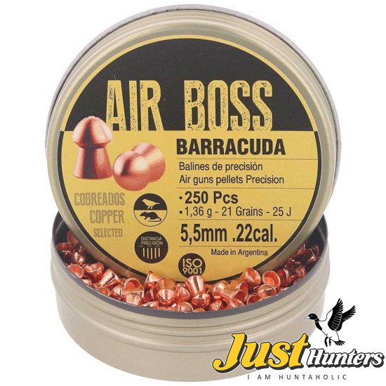 Apolo Air Boss Barracuda Copper AirGun Pellets .22/ 5.5 mm, 250 pcs 21gr