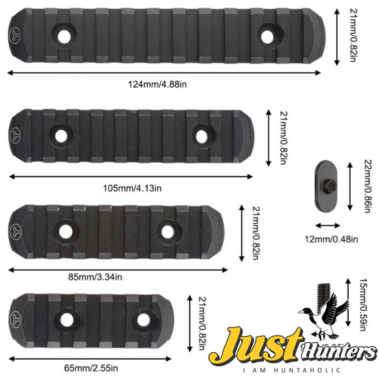 Metal Picatinny Rail Mount 5/7/9/11 Slots Key Lok Pack of 4 price in Pakistan