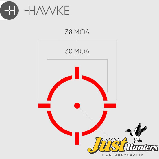 Hawke Endurance Reflex Sight 3 MOA Dot Weaver Rail and RMSc Mount Hawke Endurance Reflex Sight 3 MOA Dot Weaver Rail and RMSc Mount