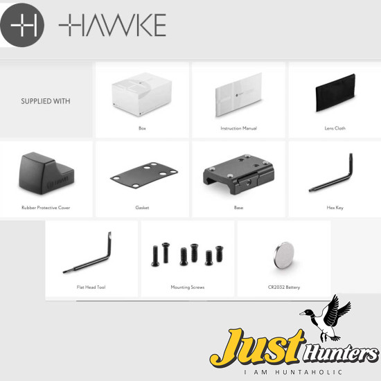 Hawke Endurance Reflex Sight 3 MOA Dot Weaver Rail and RMSc Mount Hawke Endurance Reflex Sight 3 MOA Dot Weaver Rail and RMSc Mount