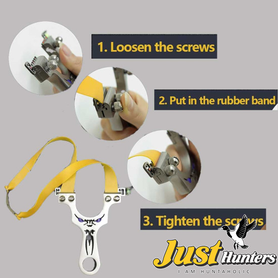 Stainless Steel Powerful Metal Slingshot Heavy Duty