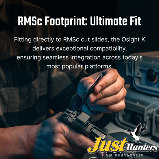 Osight K 6 MOA Red Dot Sight with RMSc Footprint and Side-Loading Battery