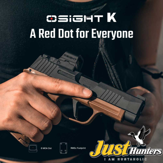 Osight K 6 MOA Red Dot Sight with RMSc Footprint and Side-Loading Battery