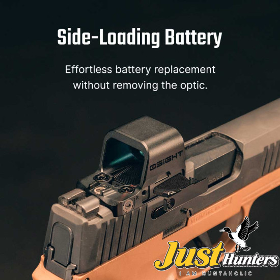 Osight K 6 MOA Red Dot Sight with RMSc Footprint and Side-Loading Battery