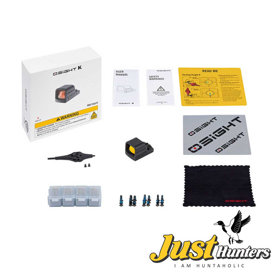 Osight K 6 MOA Red Dot Sight with RMSc Footprint and Side-Loading Battery