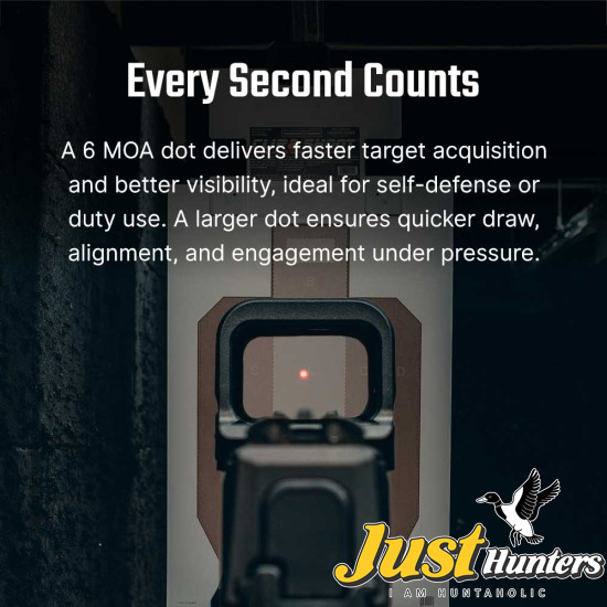 Osight K 6 MOA Red Dot Sight with RMSc Footprint and Side-Loading Battery