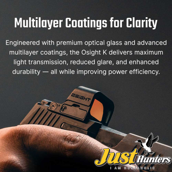 Osight K 6 MOA Red Dot Sight with RMSc Footprint and Side-Loading Battery