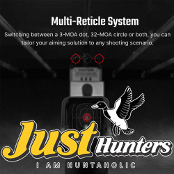 Osight C 3 MOA Dot & 32 MOA Circle Multi-Reticle System Red Dot Sight with Large Window and Side-Loading Battery