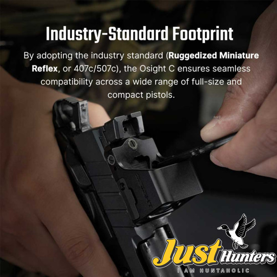Osight C 3 MOA Dot & 32 MOA Circle Multi-Reticle System Red Dot Sight with Large Window and Side-Loading Battery