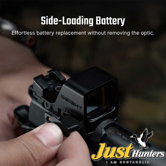 Osight C 3 MOA Dot & 32 MOA Circle Multi-Reticle System Red Dot Sight with Large Window and Side-Loading Battery