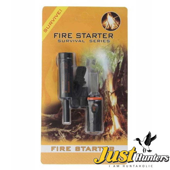 Survival Fire Starter Flint with compass for starting a fire in emergency situations