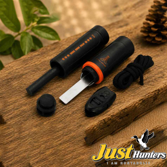 Survival Fire Starter Flint with compass for starting a fire in emergency situations