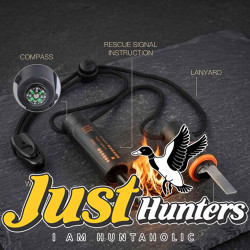 Survival Fire Starter Flint with Compass for Starting a Fire in Emergency Situations