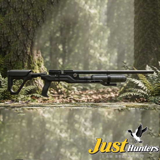 NOVA VISTA ACUTAC TACTICAL PCP AIR RIFLE CARBON FIBER BOTTLE A1-B Cal 22 - Black