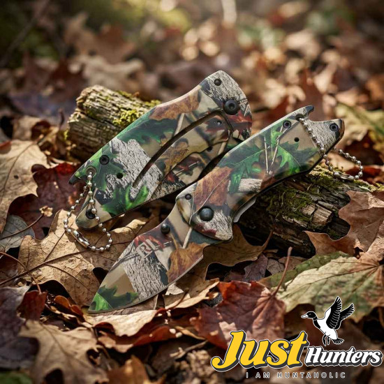 Buck Hunting Small Pocket Knife Camo