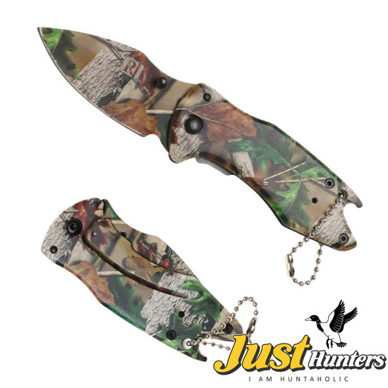 Buck Hunting Small Pocket Knife Camo