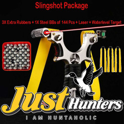 Slingshot Hunting with 3 Extra Rubber and 1 Steel BBs Box with Laser Slingshot Hunting with 3 Extra Rubber and 1 Steel BBs Box with Laser