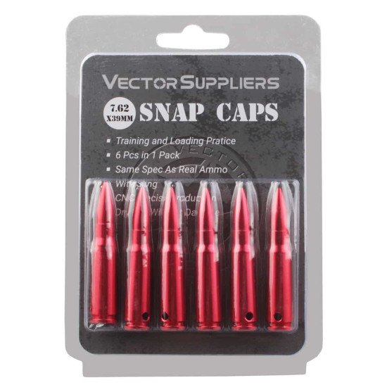 Vector Optics AK47 7.62x39mm Snap Caps Safety Training Bullet Vector Optics AK47 7.62x39mm Snap Caps Safety Training Bullet