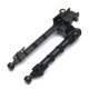 Tactical Hunting Rifle Bipod BR-4 Bolt Action Quick Detach Bipod fit 20mm Picatinny Rail for Rifle Scope Black Tan
