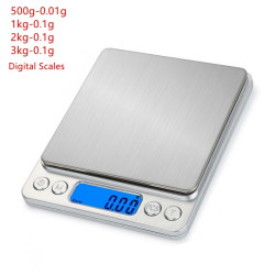 Digital Scale 0.01/0.1g 500g/1/2/3kg Precision LCD Digital Scales