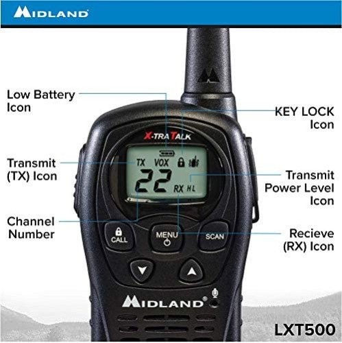 Midland LXT500 VP3 22 Channel FRS Walkie Talkie Midland LXT500 VP3 22 Channel FRS Walkie Talkie