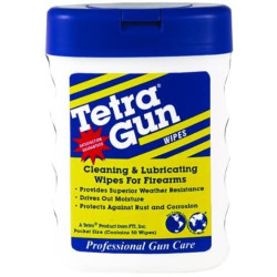 Tetra Gun Lubricating and Cleaning Wipes for Firearms