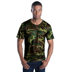Code Five Men's 100% Polyester Camouflage Crew Neck Short Sleeve Performance Tee