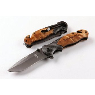 Browning X50 Tactical Wood Folding Hunting Knife