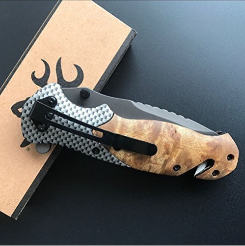 Browning X50 Tactical Wood Folding Hunting Knife
