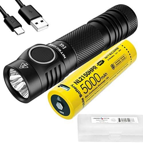 NITECORE E4K EDC Flashlight with 5000mAh USB-C Rechargeable Battery 4400 Lumen