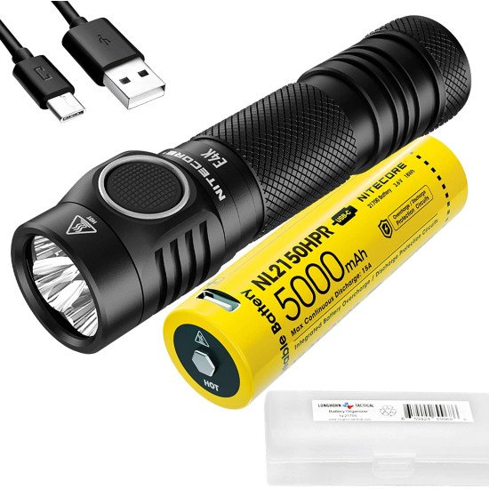 NITECORE E4K EDC Flashlight with 5000mAh USB-C Rechargeable Battery 4400 Lumen