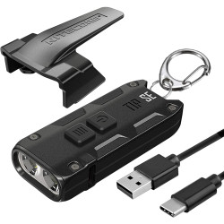 Nitecore Tip SE Black 700 Lumen USB-C Rechargeable EDC Keychain Flashlight