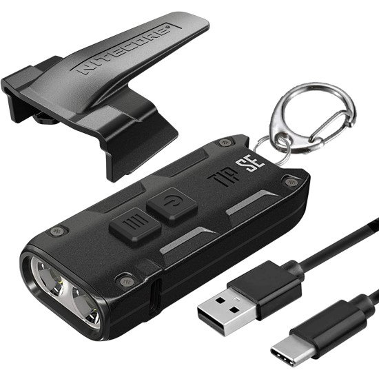 Nitecore Tip SE Black 700 Lumen USB-C Rechargeable EDC Keychain Flashlight Nitecore Tip SE Black 700 Lumen USB-C Rechargeable EDC Keychain Flashlight