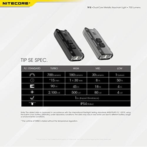 Nitecore Tip SE Black 700 Lumen USB-C Rechargeable EDC Keychain Flashlight Nitecore Tip SE Black 700 Lumen USB-C Rechargeable EDC Keychain Flashlight