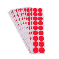 Shooting Target Stickers Red in 2cm Diameter