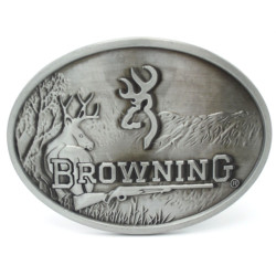 Browning Hunting Belt Buckle Pewter Finish Browning Hunting Belt Buckle Pewter Finish