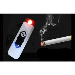 Hot sale  USB Electronic Rechargeable Battery Flameless Cigar Cigarette No flame Lighter No Gas/Fuel Lighter