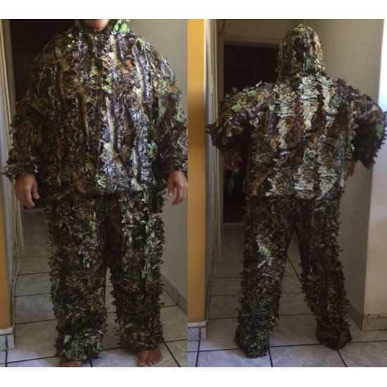 Hunting Ghillie Sniper Suit 3D with Camouflage Leaf 