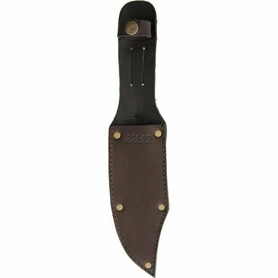 MAM KNIFE 70 9.625" Wood Handle Light Hunting Fixed Blade Knife With Leather Sheath MAM KNIFE 70 9.625" Wood Handle Light Hunting Fixed Blade Knife With Leather Sheath