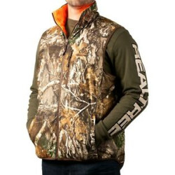 Men's Realtree Edge Reversible Camo Vest Edge/Blaze Orange Side Pockets