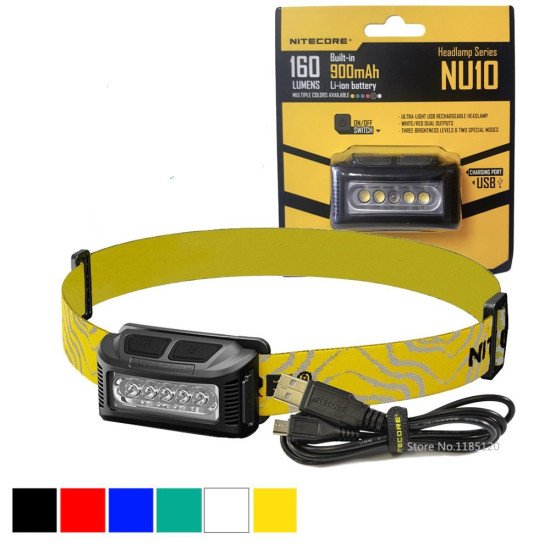 NITECORE NU10 MINI Headlight High performance LED Light max 160 lumen NITECORE NU10 MINI Headlight High performance LED Light max 160 lumen