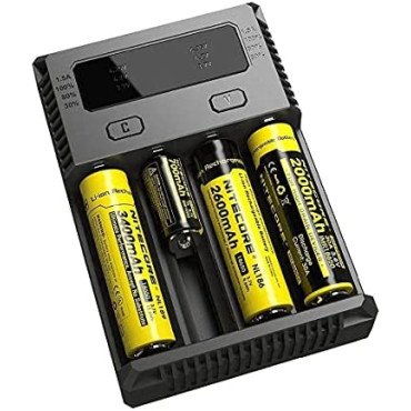 NITECORE NEW i4 Intelligent Charger for Li-ion Ni-MH AA AAA 18650 16340 26650 Batteries with Travel Bag and Battery Organizer NITECORE NEW i4 Intelligent Charger for Li-ion Ni-MH AA AAA 18650 16340 26650 Batteries with Travel Bag and Battery Organizer