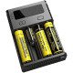 NITECORE NEW i4 Intelligent Charger for Li-ion Ni-MH AA AAA 18650 16340 26650 Batteries with Travel Bag and Battery Organizer NITECORE NEW i4 Intelligent Charger for Li-ion Ni-MH AA AAA 18650 16340 26650 Batteries with Travel Bag and Battery Organizer