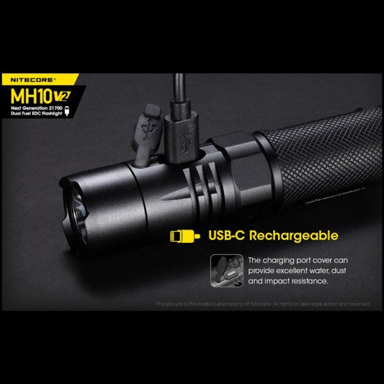 Nitecore MH10 v2 1200 Lumen USB-C Rechargeable Flashlight Nitecore MH10 v2 1200 Lumen USB-C Rechargeable Flashlight