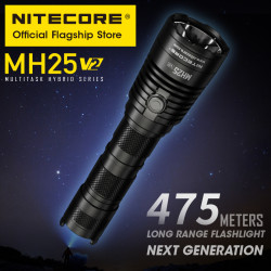 NITECORE FLASHLIGHT MH25 V2, RECHARGEABLE USB-C 1300 Lumens 519 Yard Through  NITECORE FLASHLIGHT MH25 V2, RECHARGEABLE USB-C 1300 Lumens 519 Yard Through