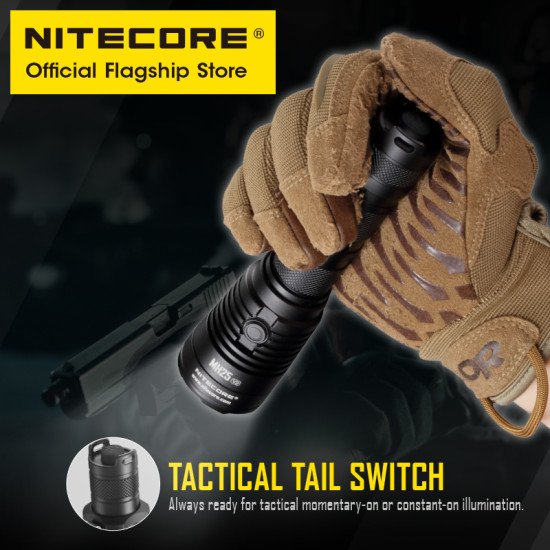 NITECORE FLASHLIGHT MH25 V2, RECHARGEABLE USB-C 1300 Lumens 519 Yard Through NITECORE FLASHLIGHT MH25 V2, RECHARGEABLE USB-C 1300 Lumens 519 Yard Through