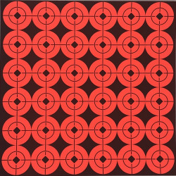 Neon Red Target Stickers Bullseye Stickers for Shooting