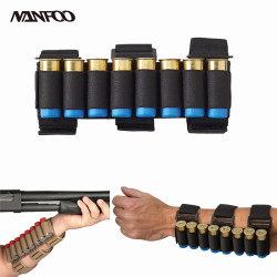 New Outdoor Tactical Ammo Holster Hunting Shooting Forearm Cartridge Holder Detachable Bandolier Bullet Pouch Belts Black Khaki 